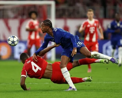 The Blues' boss explodes as the German giants center-back Tah avoids sending-off during Champions League setback